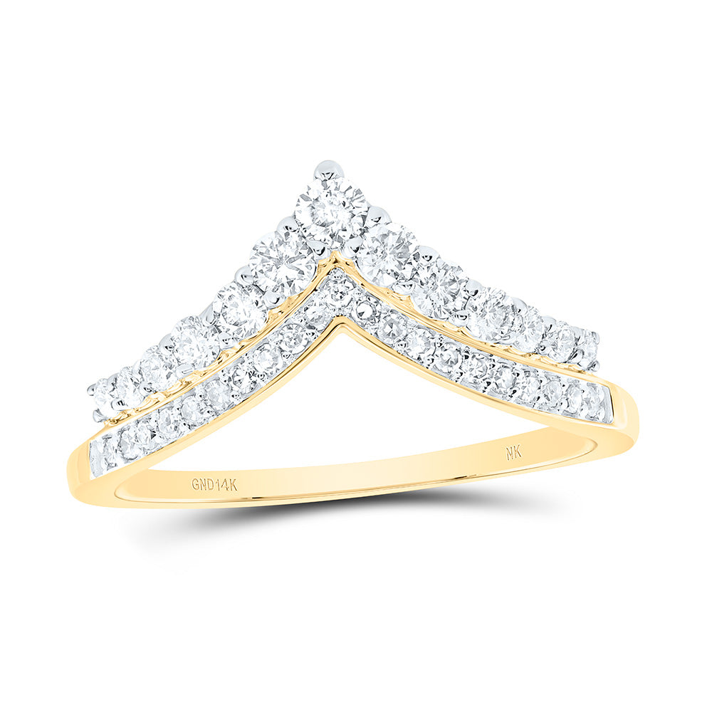 14K Yellow Gold 1/2Cttw Natural Diamond Fashion Ring