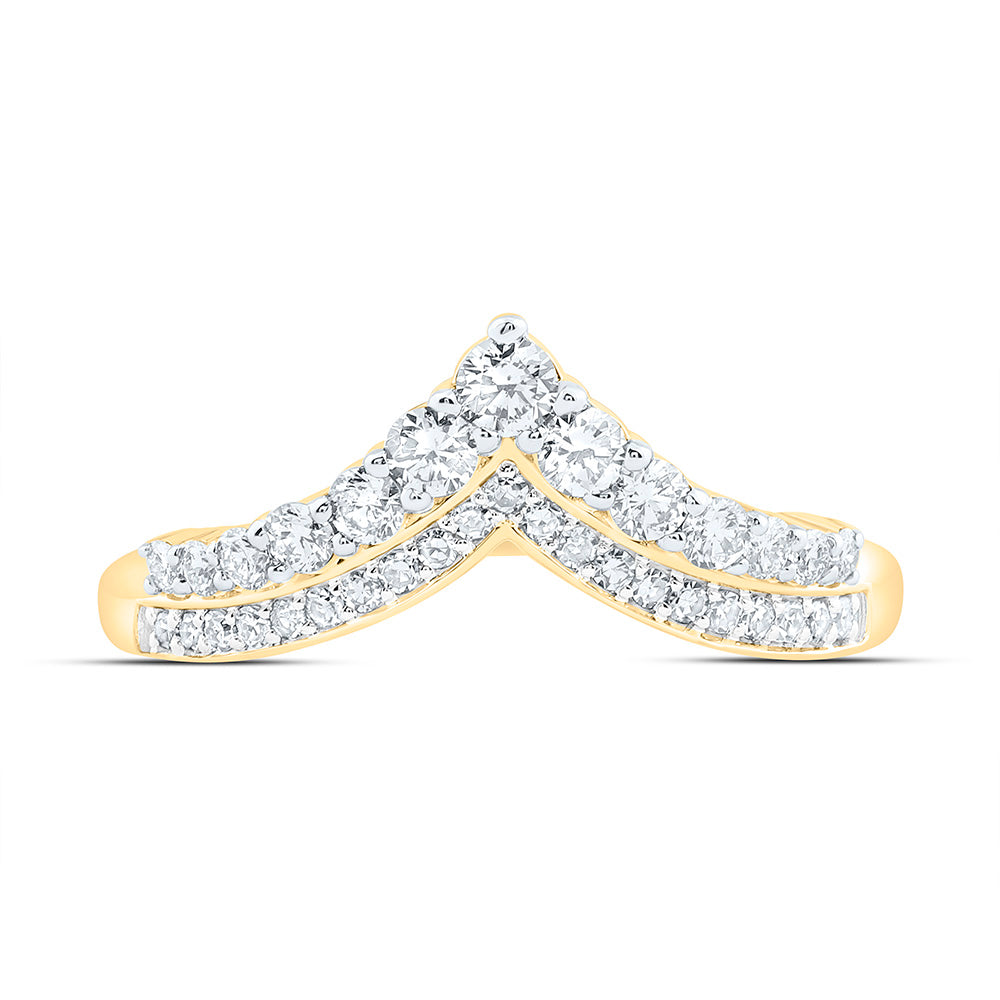 14K Yellow Gold 1/2Cttw Natural Diamond Fashion Ring