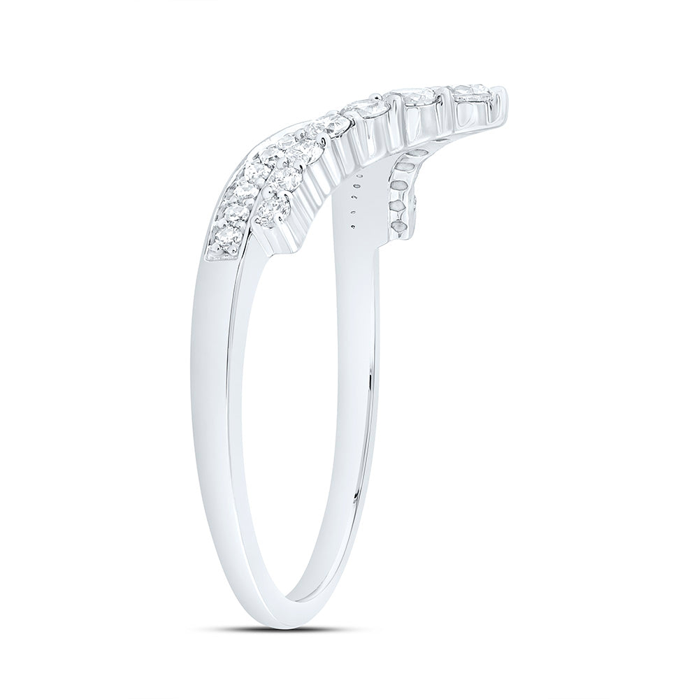 14K White Gold 1/2Cttw Natural Diamond Nk Fashion Ring