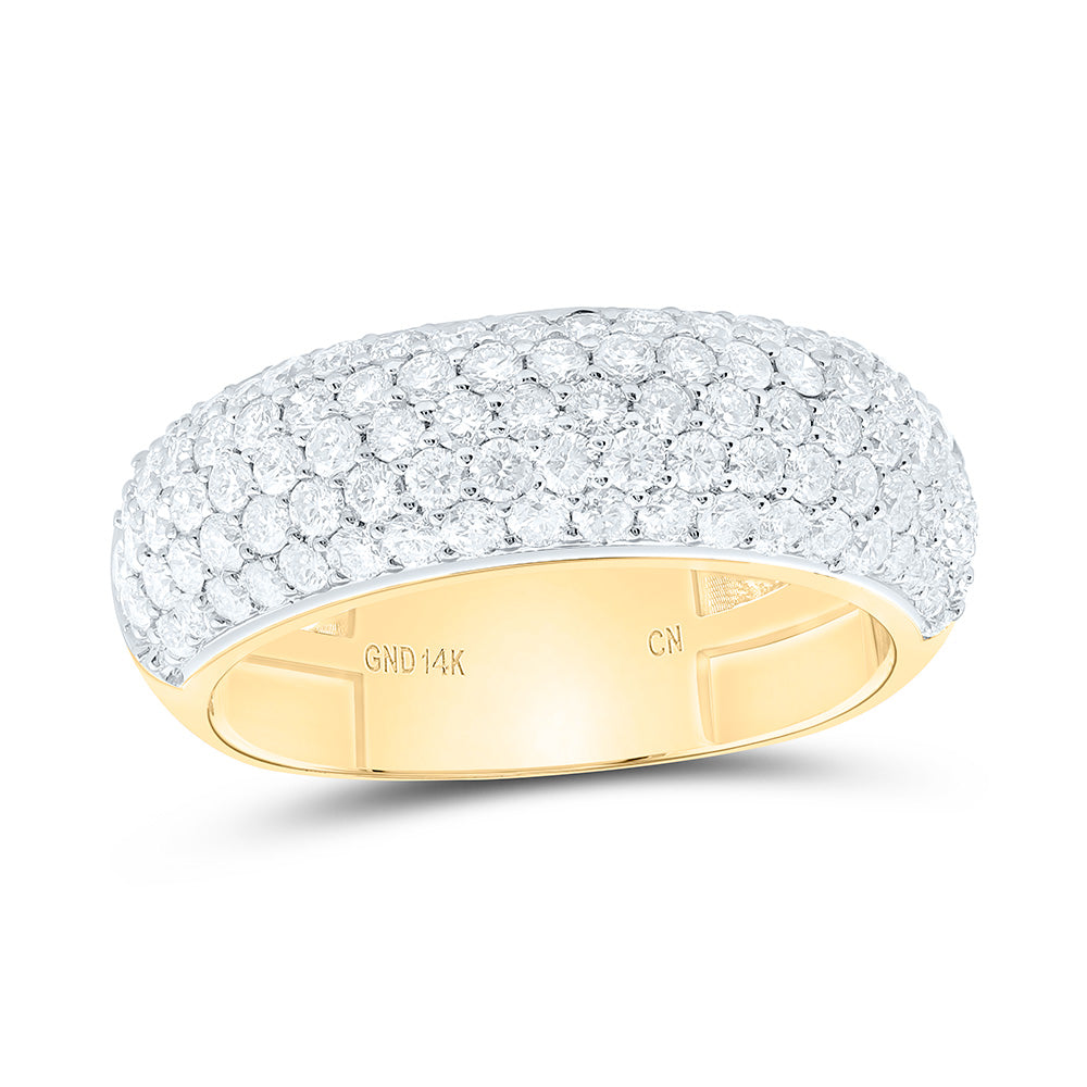 14K Yellow Gold 1 1/3Cttw Natural Diamond Fashion Band