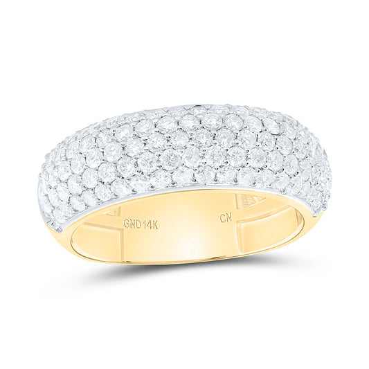 14K Yellow Gold 1 1/3Cttw Natural Diamond Fashion Band