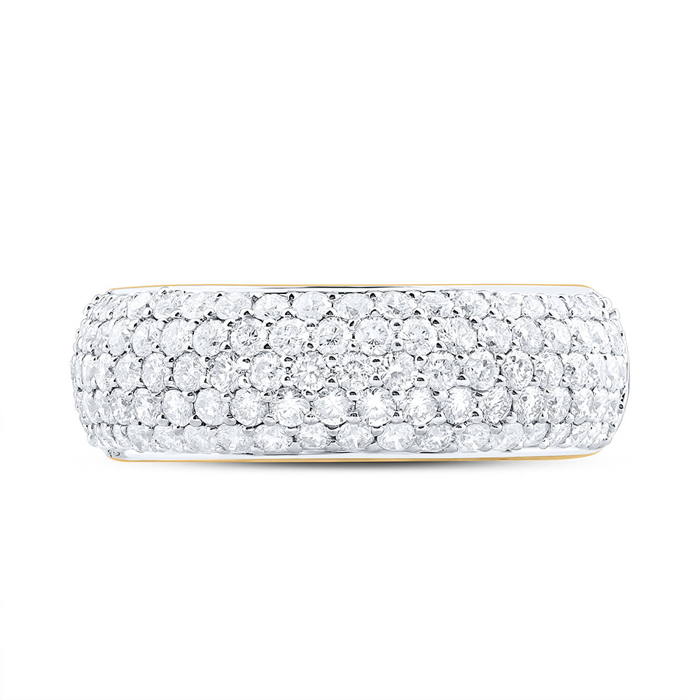 14K Yellow Gold 1 1/3Cttw Natural Diamond Fashion Band