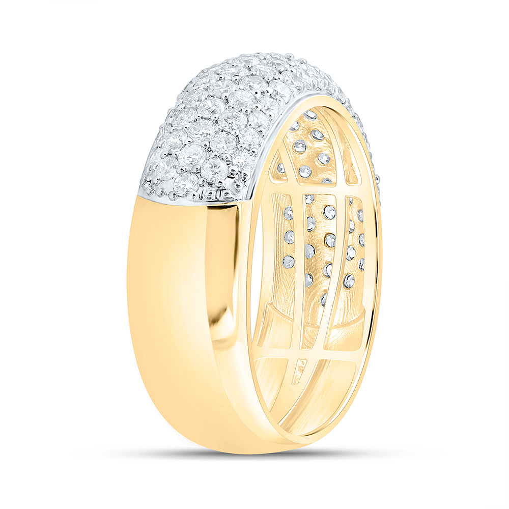 14K Yellow Gold 1 1/3Cttw Natural Diamond Fashion Band