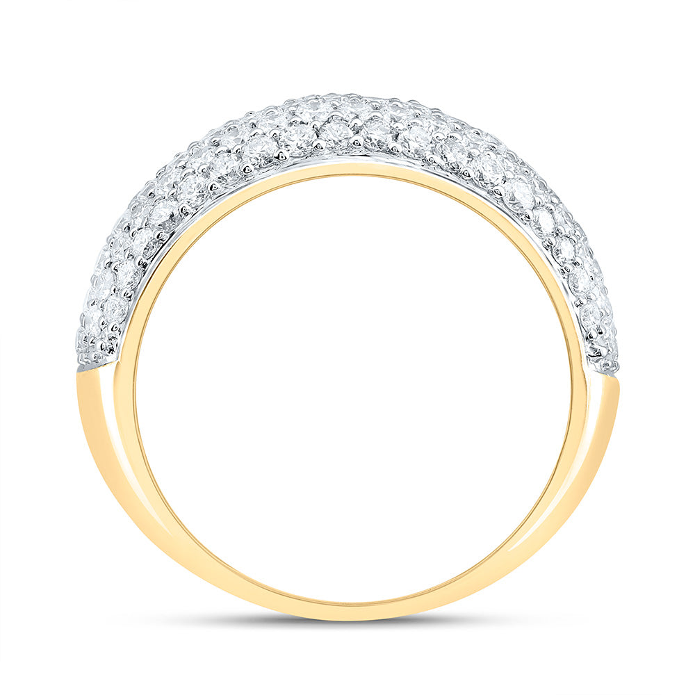 14K Yellow Gold 1 1/3Cttw Natural Diamond Fashion Band