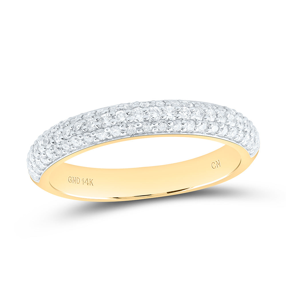 14K Yellow Gold 1/2Cttw Natural Diamond Fashion Band