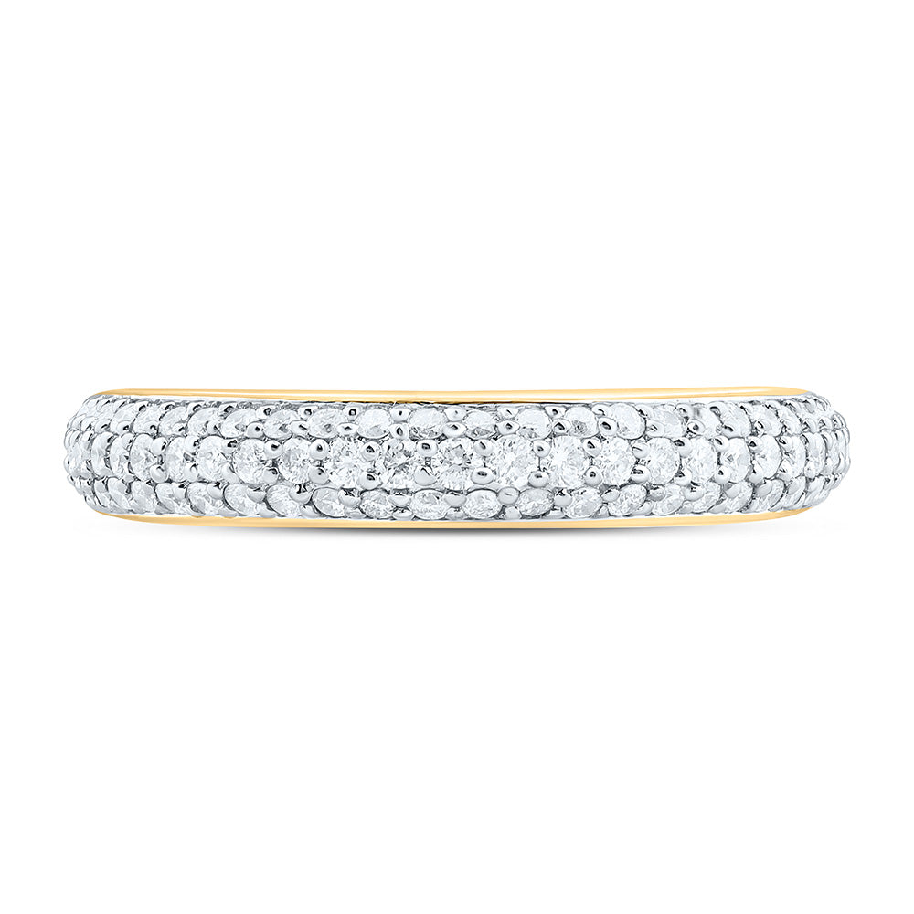 14K Yellow Gold 1/2Cttw Natural Diamond Fashion Band