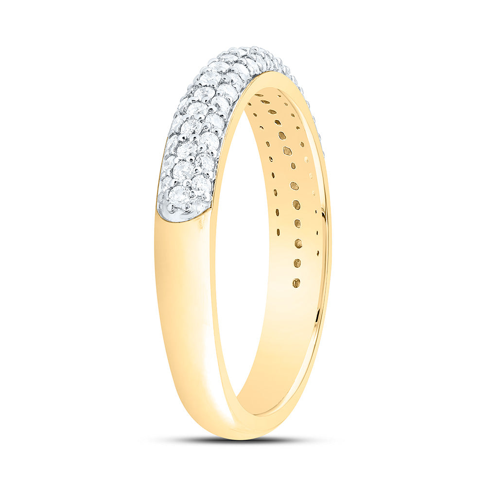 14K Yellow Gold 1/2Cttw Natural Diamond Fashion Band