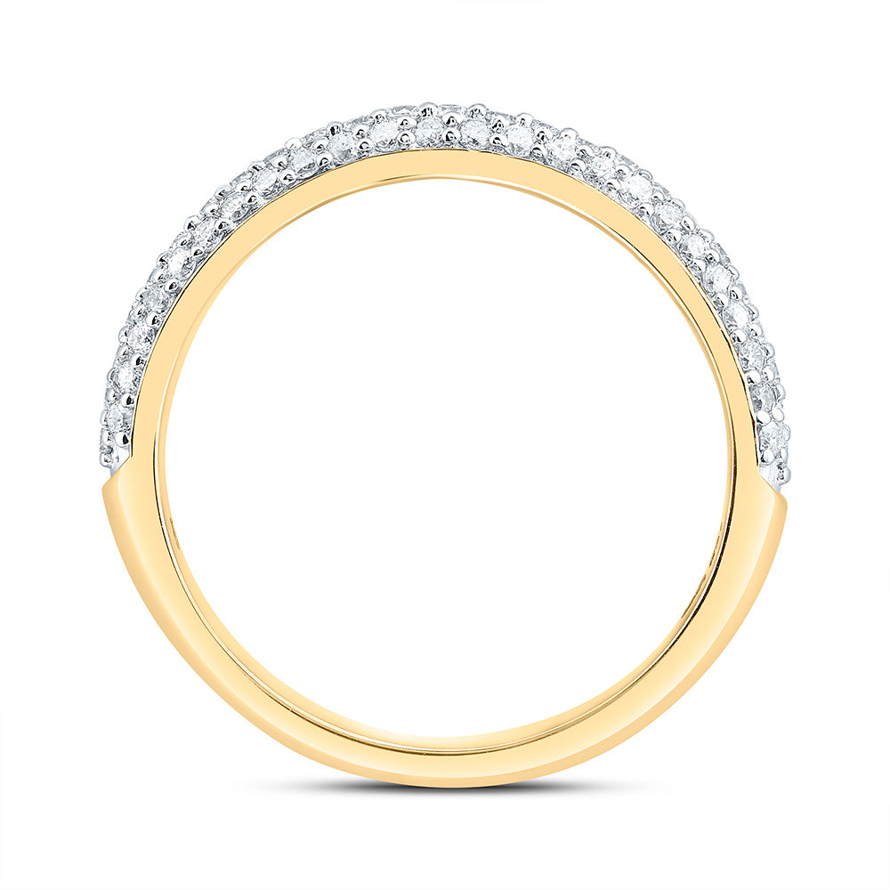 14K Yellow Gold 1/2Cttw Natural Diamond Fashion Band
