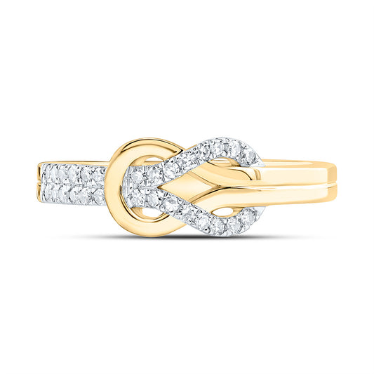 14K Yellow Or White Gold 1/5Cttw Natural Diamond Fashion Ring