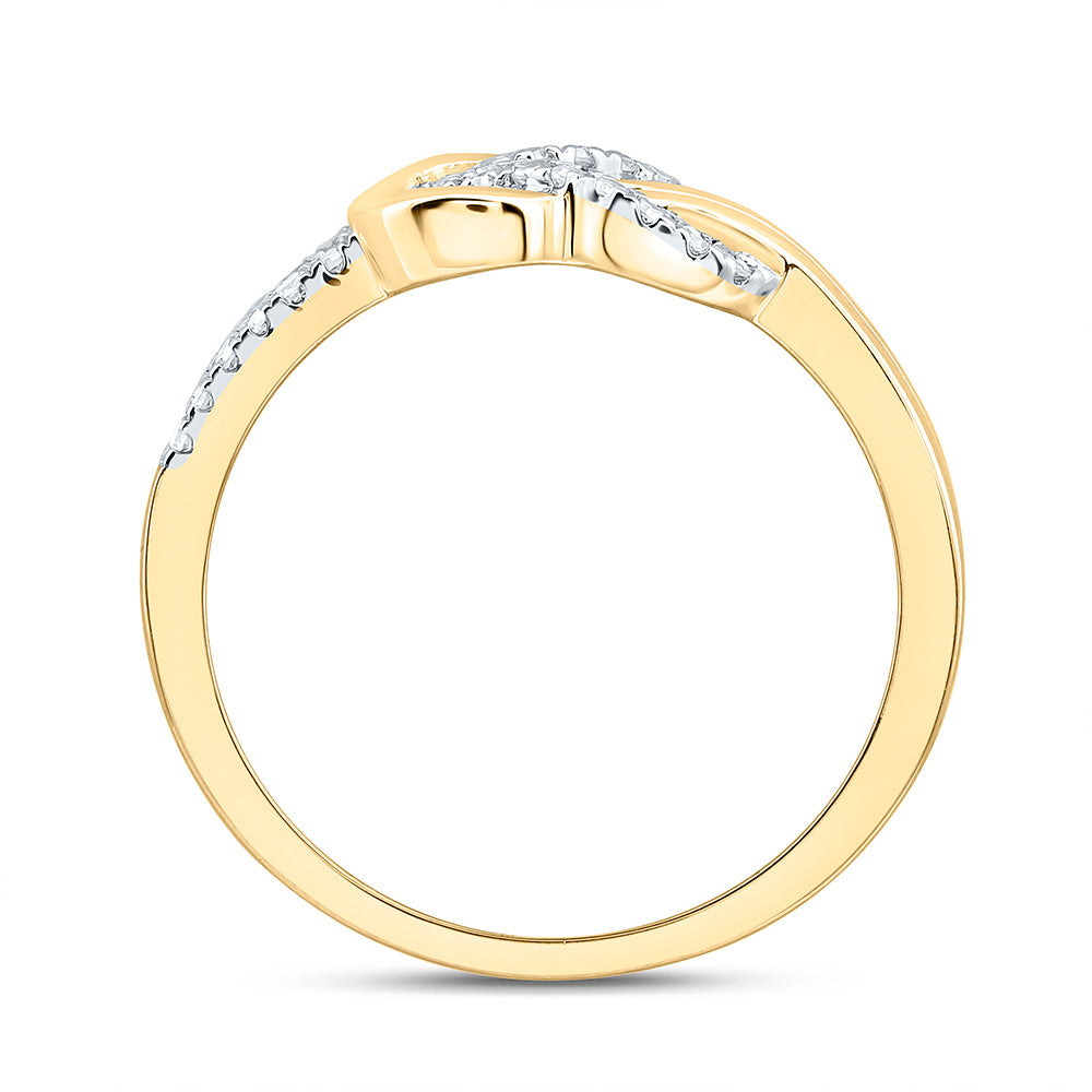14K Yellow Or White Gold 1/5Cttw Natural Diamond Fashion Ring