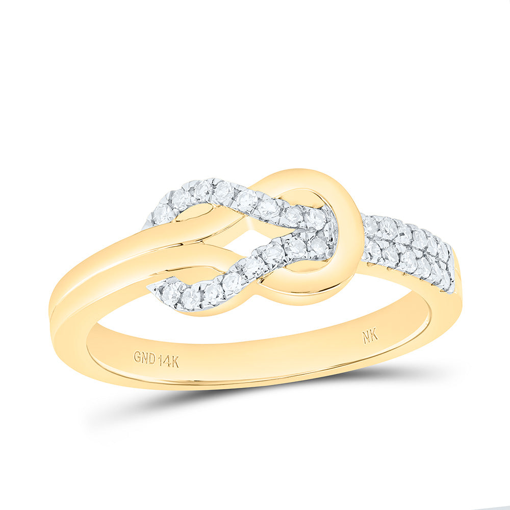 14K Yellow Or White Gold 1/5Cttw Natural Diamond Fashion Ring