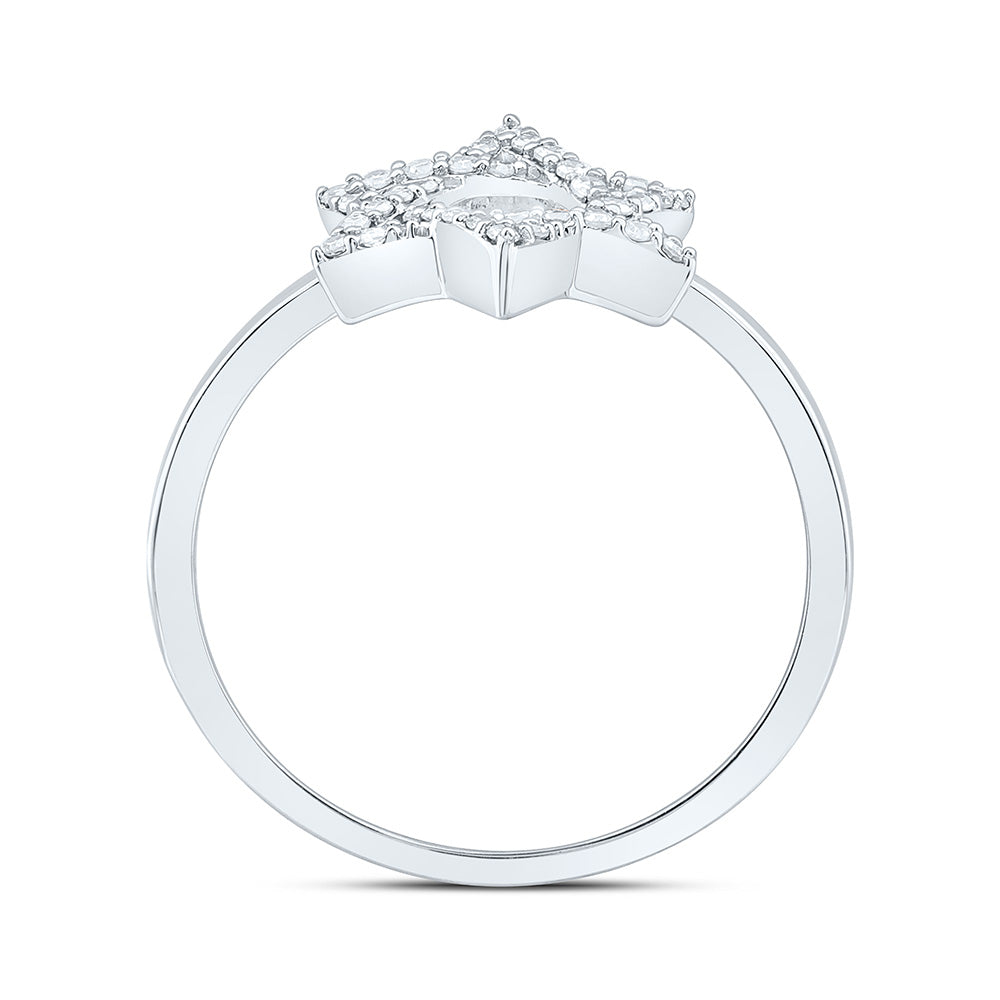 10K Yellow Or White Gold 1/6Cttw Natural Diamond Fashion Star Of David Ring
