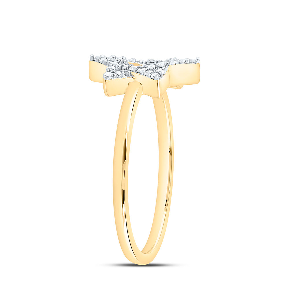 10K Yellow Or White Gold 1/6Cttw Natural Diamond Fashion Star Of David Ring