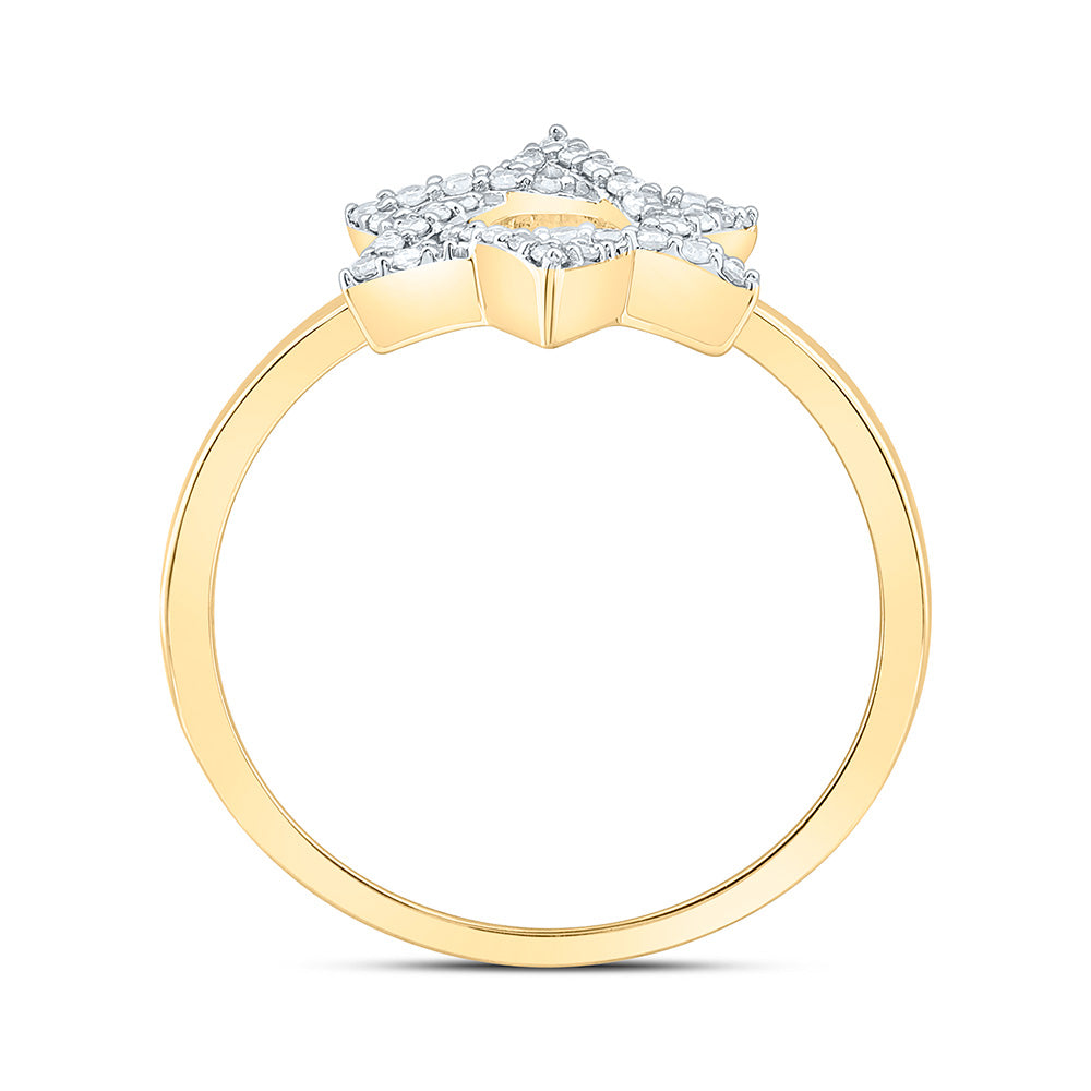 10K Yellow Or White Gold 1/6Cttw Natural Diamond Fashion Star Of David Ring
