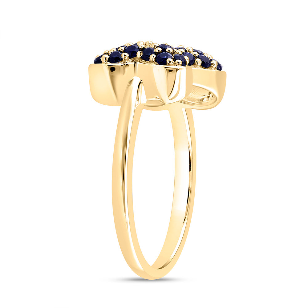 14K Yellow Or White Gold 0.02Cttw Natural Diamond Round Gem Bow Ring