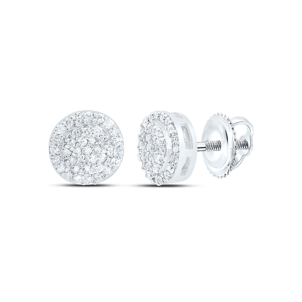 10K Yellow Or White Gold 1/5Cttw Natural Diamond Fashion Round Earring