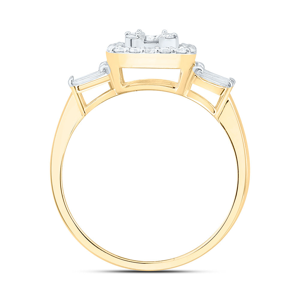 14K Yellow Or White Gold 1/2Cttw Natural Diamond Fashion Ring