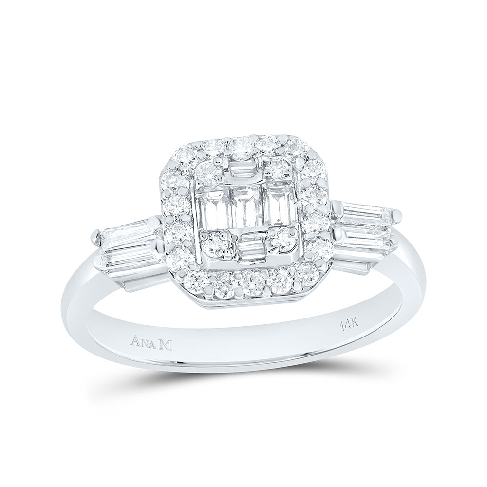 14K Yellow Or White Gold 1/2Cttw Natural Diamond Fashion Ring