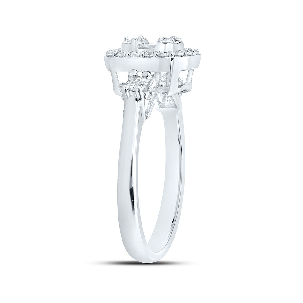 14K Yellow Or White Gold 1/2Cttw Natural Diamond Fashion Ring