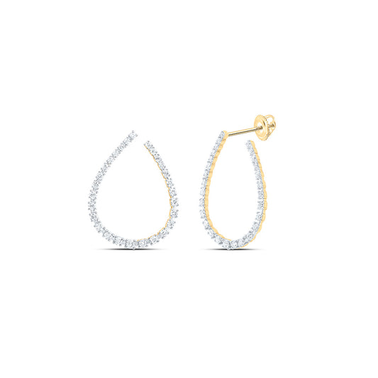 14K Yellow Or White Gold 1 1/3Cttw Natural Diamond Fashion Earring