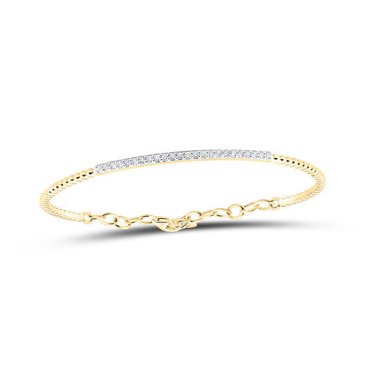 14K Yellow Or White Gold 1/3Cttw Natural Diamond Fashion Bangle (60X50Mm)