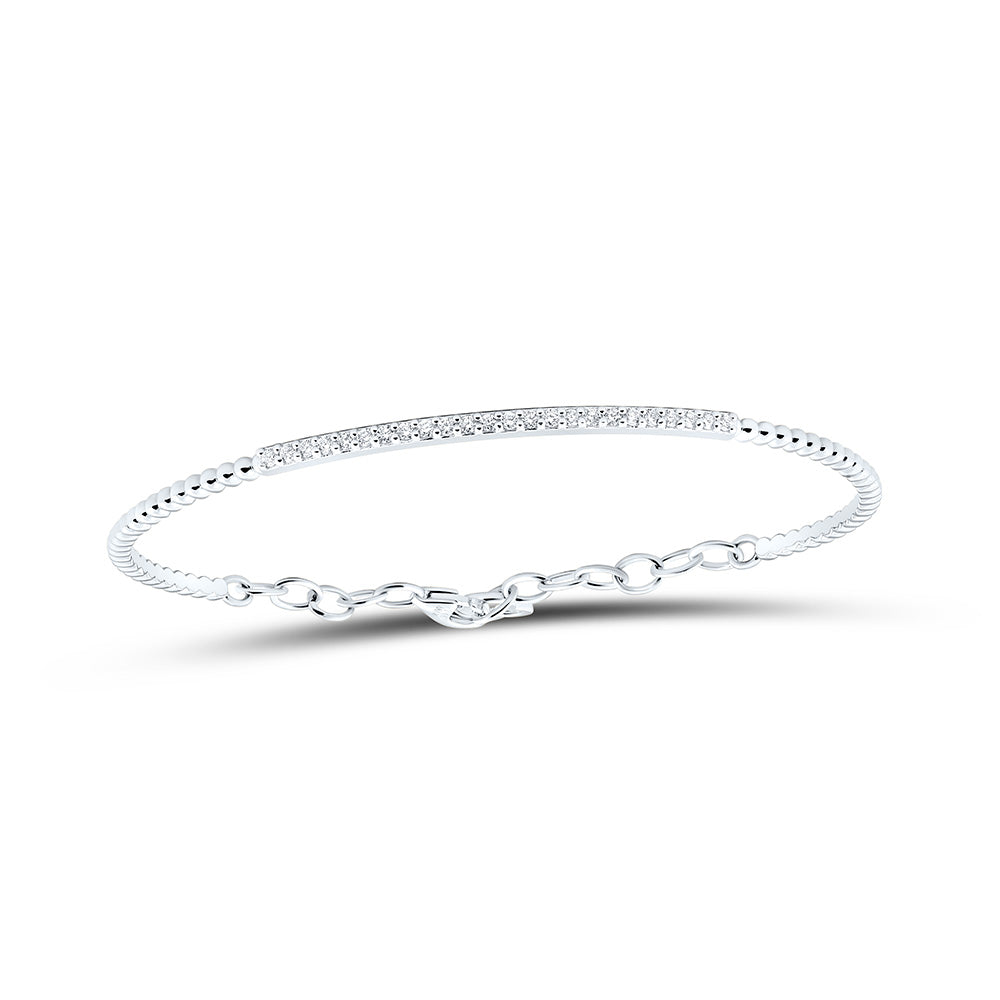 14K Yellow Or White Gold 1/3Cttw Natural Diamond Fashion Bangle (60X50Mm)