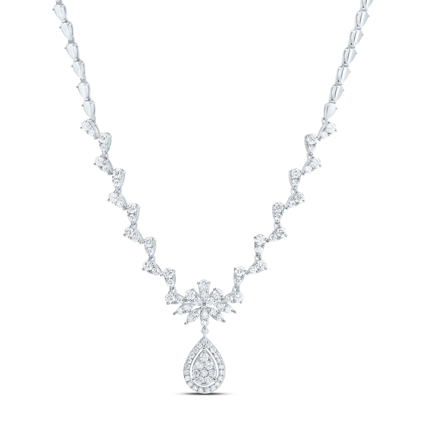 14K Yellow Or White Gold 2 1/2Cttw Natural Diamond Fashion Necklace(18 Inch)