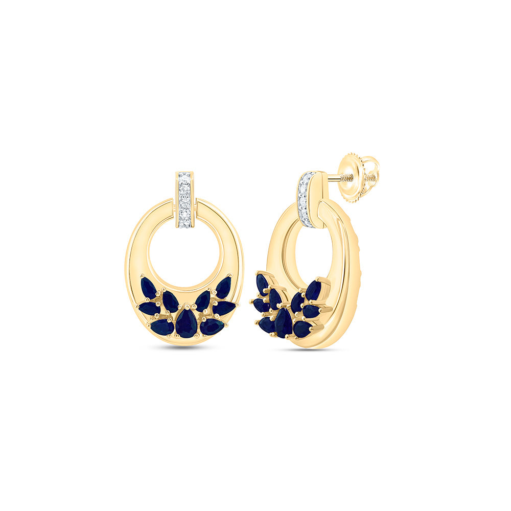 14K Yellow Or White Gold 1/8Cttw Natural Diamond Pear Earring