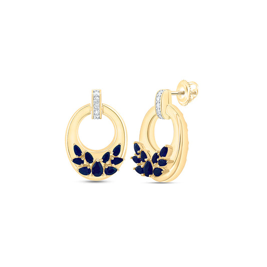 14K Yellow Or White Gold 1/8Cttw Natural Diamond Pear Earring