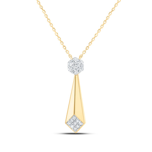 14K Yellow Or White Gold 1/4Cttw Natural Diamond Fashion Necklace (18 Inch)