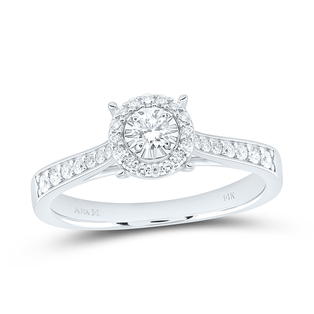 14K Yellow Or White Gold 3/8Cttw Natural Diamond Fashion Round Ring
