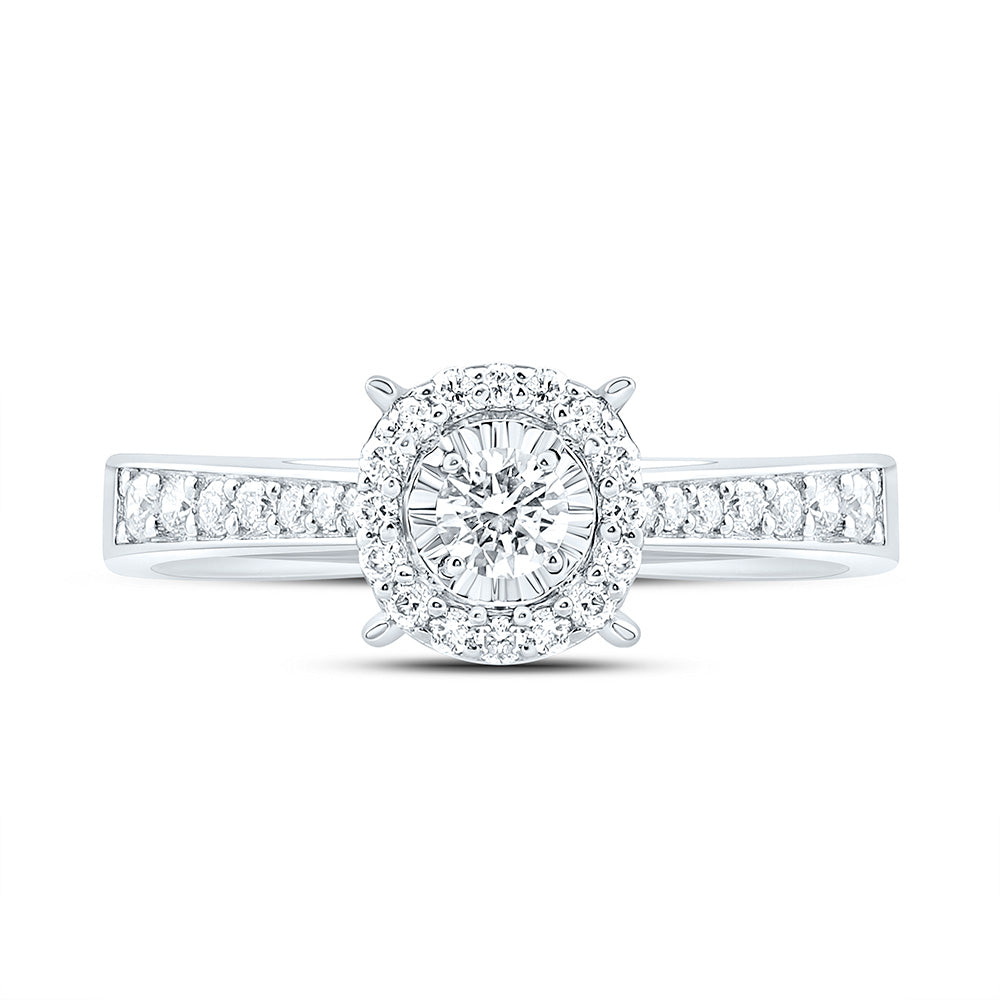14K Yellow Or White Gold 3/8Cttw Natural Diamond Fashion Round Ring