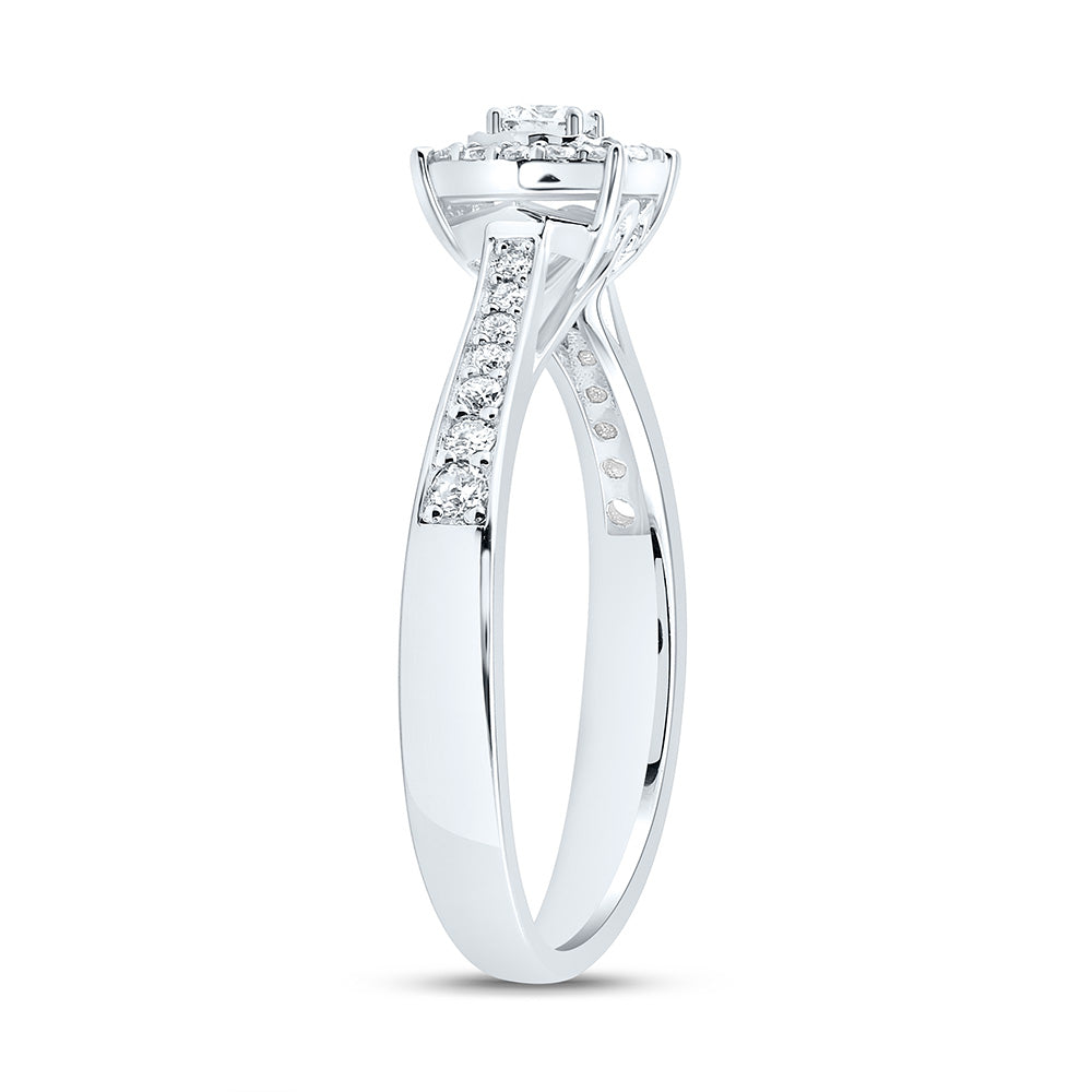 14K Yellow Or White Gold 3/8Cttw Natural Diamond Fashion Round Ring