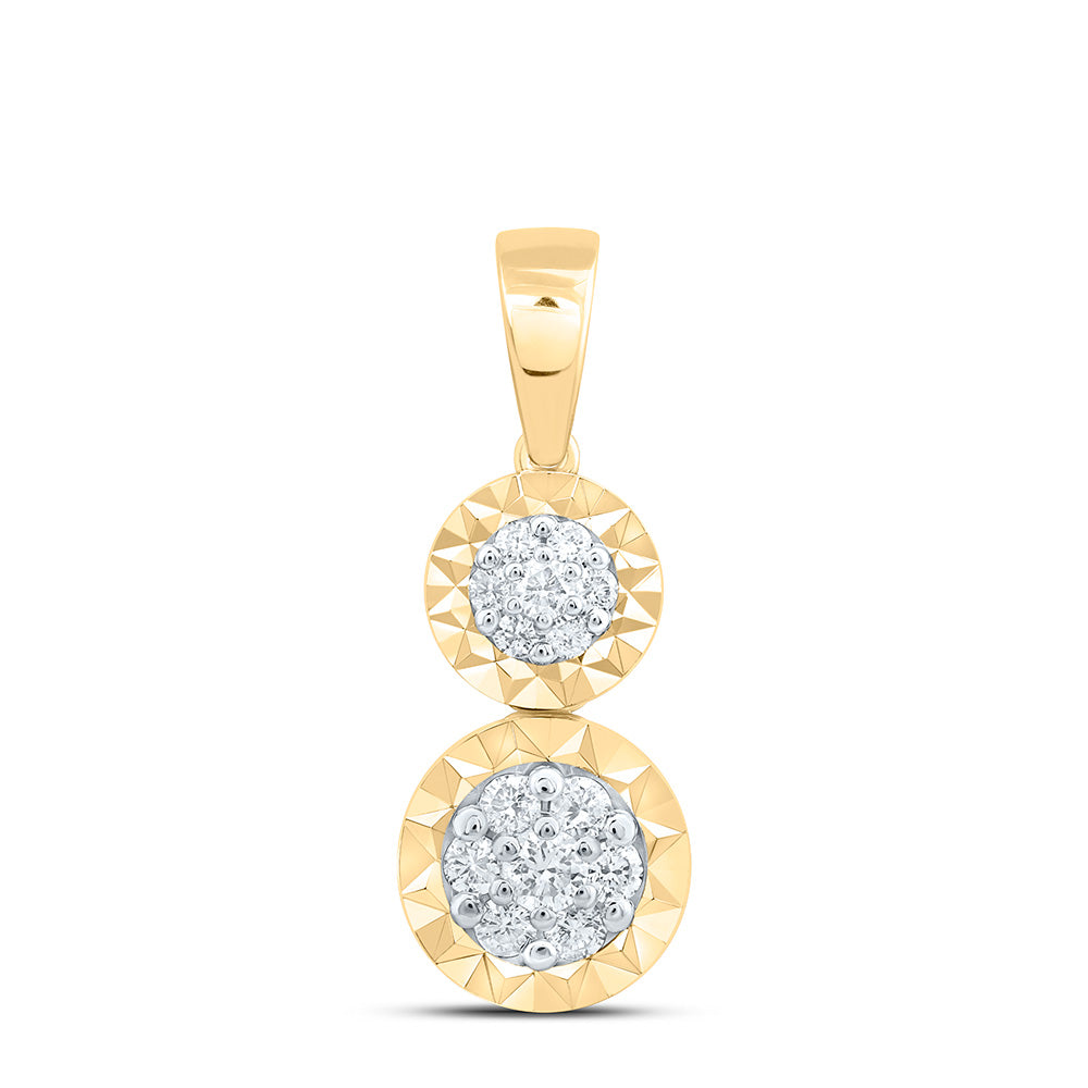 14K Yellow Or White Gold 1/4Cttw Natural Diamond Fashion Pendant