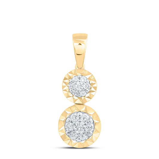 14K Yellow Or White Gold 1/4Cttw Natural Diamond Fashion Pendant