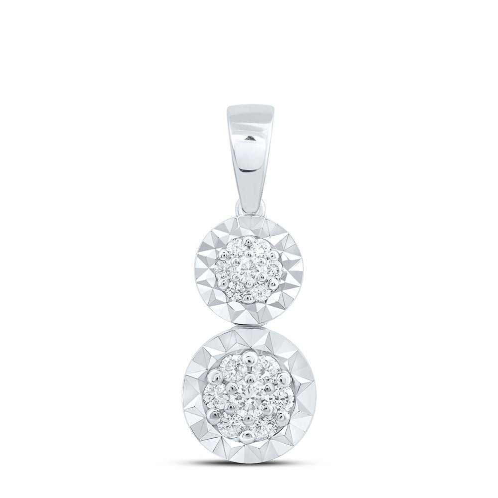 14K Yellow Or White Gold 1/4Cttw Natural Diamond Fashion Pendant