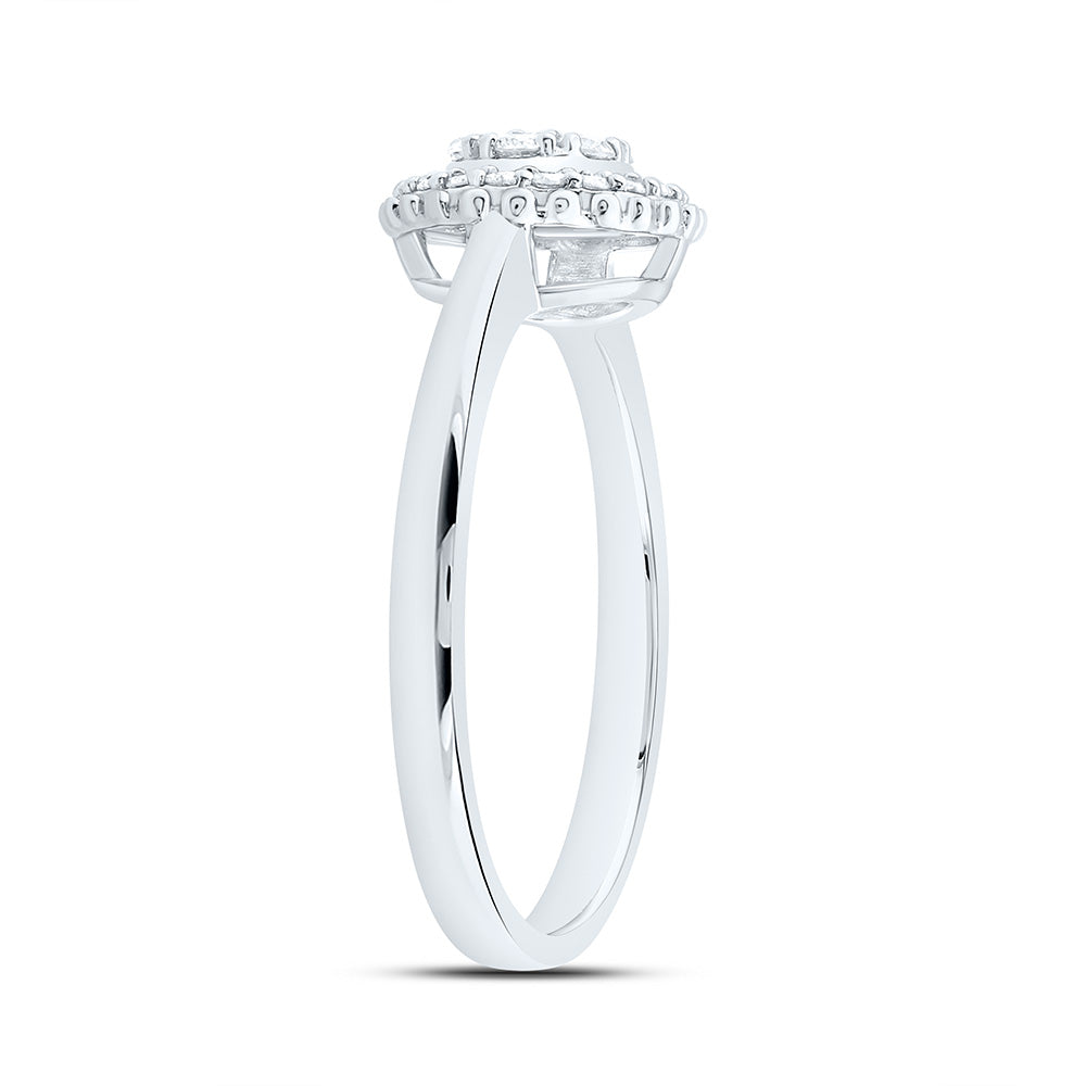14K Yellow Or White Gold 1/4Cttw Natural Diamond Fashion Round Ring