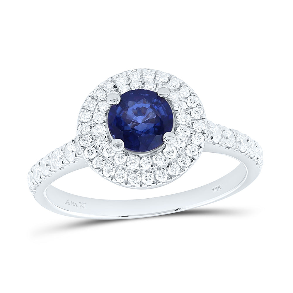 14K Yellow Or White Gold 1/2Cttw Natural Diamond 5.5Mm Round Gem Ring