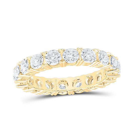 14K Yellow Or White Gold 7/8Cttw Natural Diamond Fashion Band