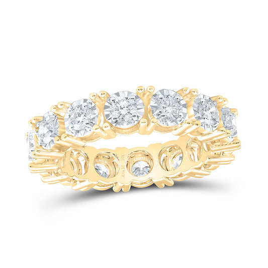 14K Yellow Or White Gold 1 1/2Cttw Natural Diamond Fashion Band