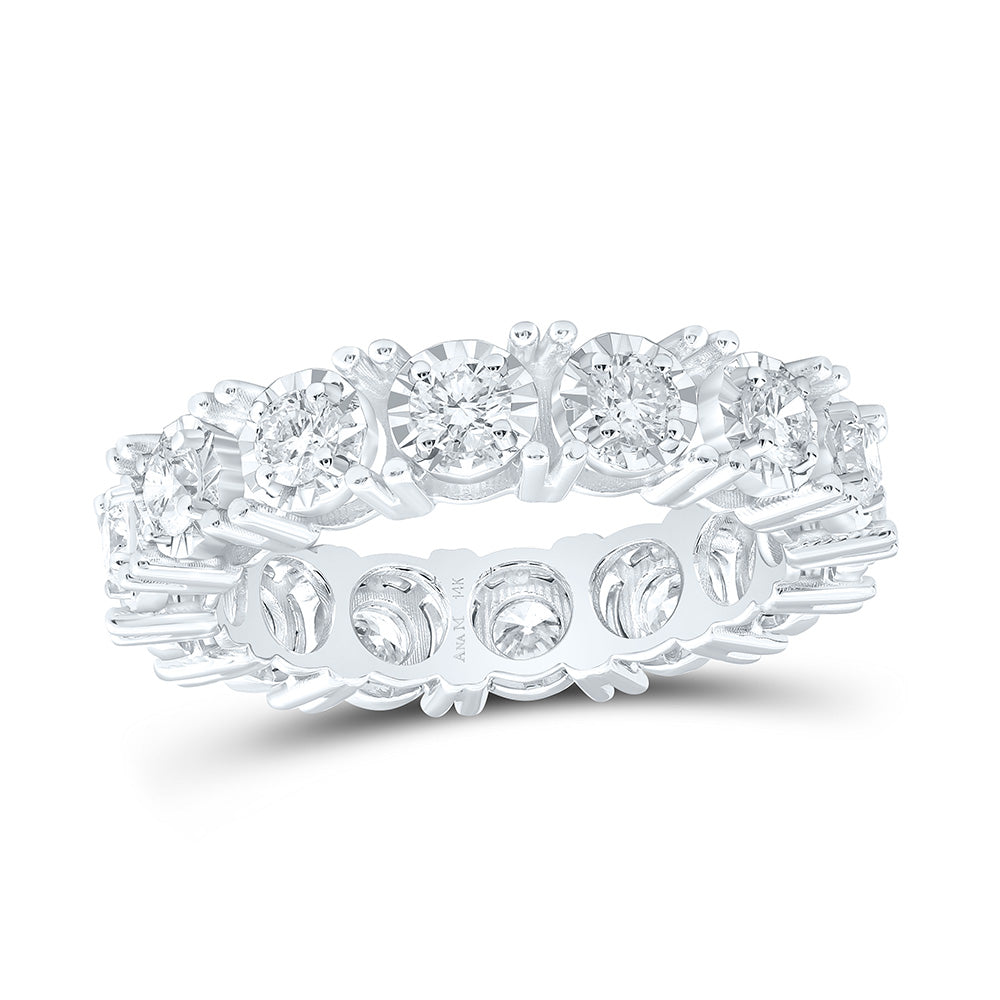 14K Yellow Or White Gold 1 1/2Cttw Natural Diamond Fashion Band