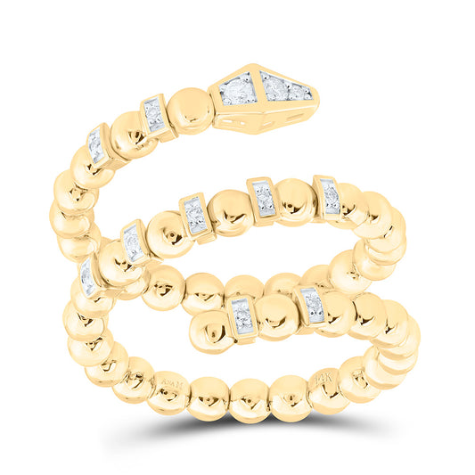 14K Yellow Or White Gold 1/8Cttw Natural Diamond Fashion Ring