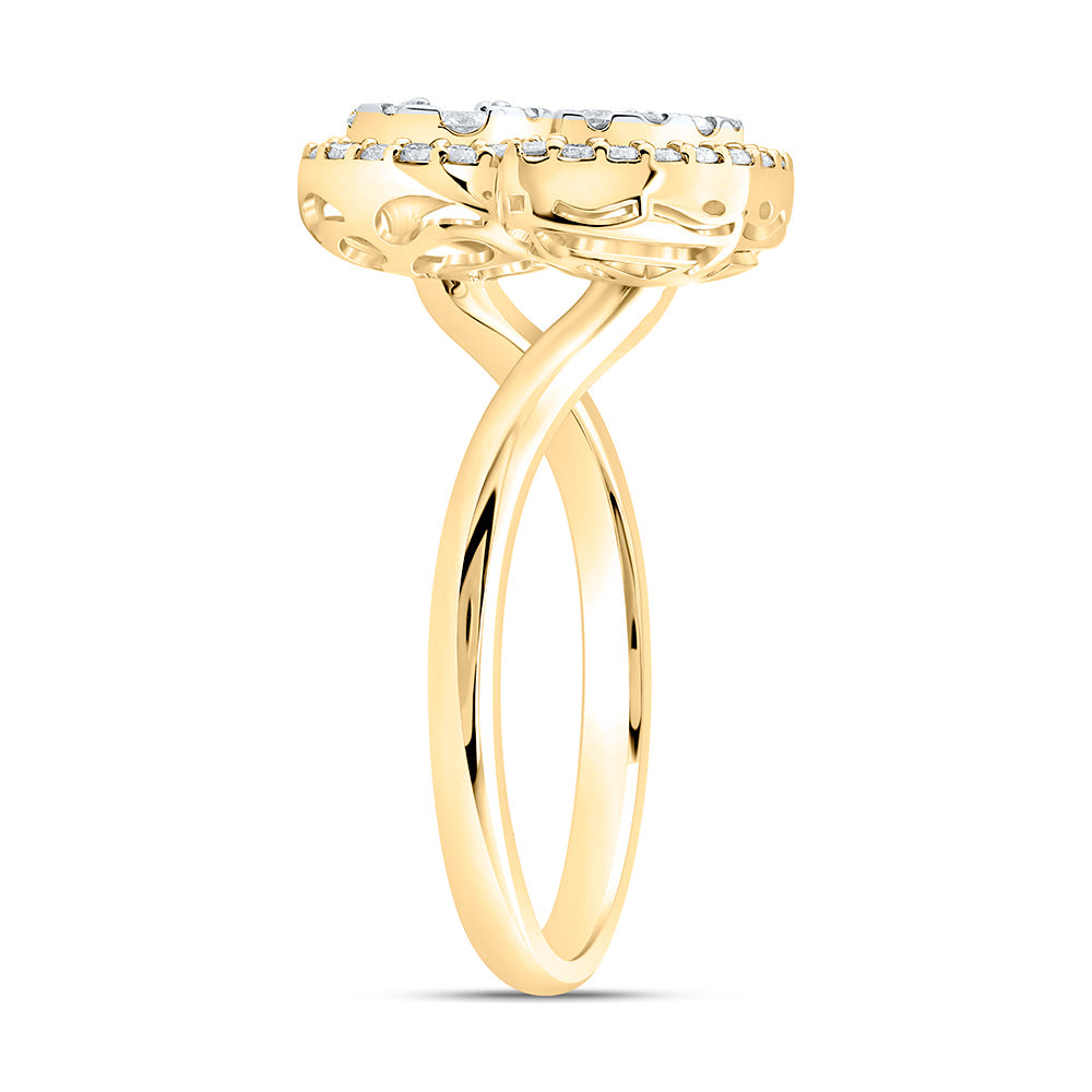 14K Yellow Or White Gold 1/2Cttw Natural Diamond Fashion Ring