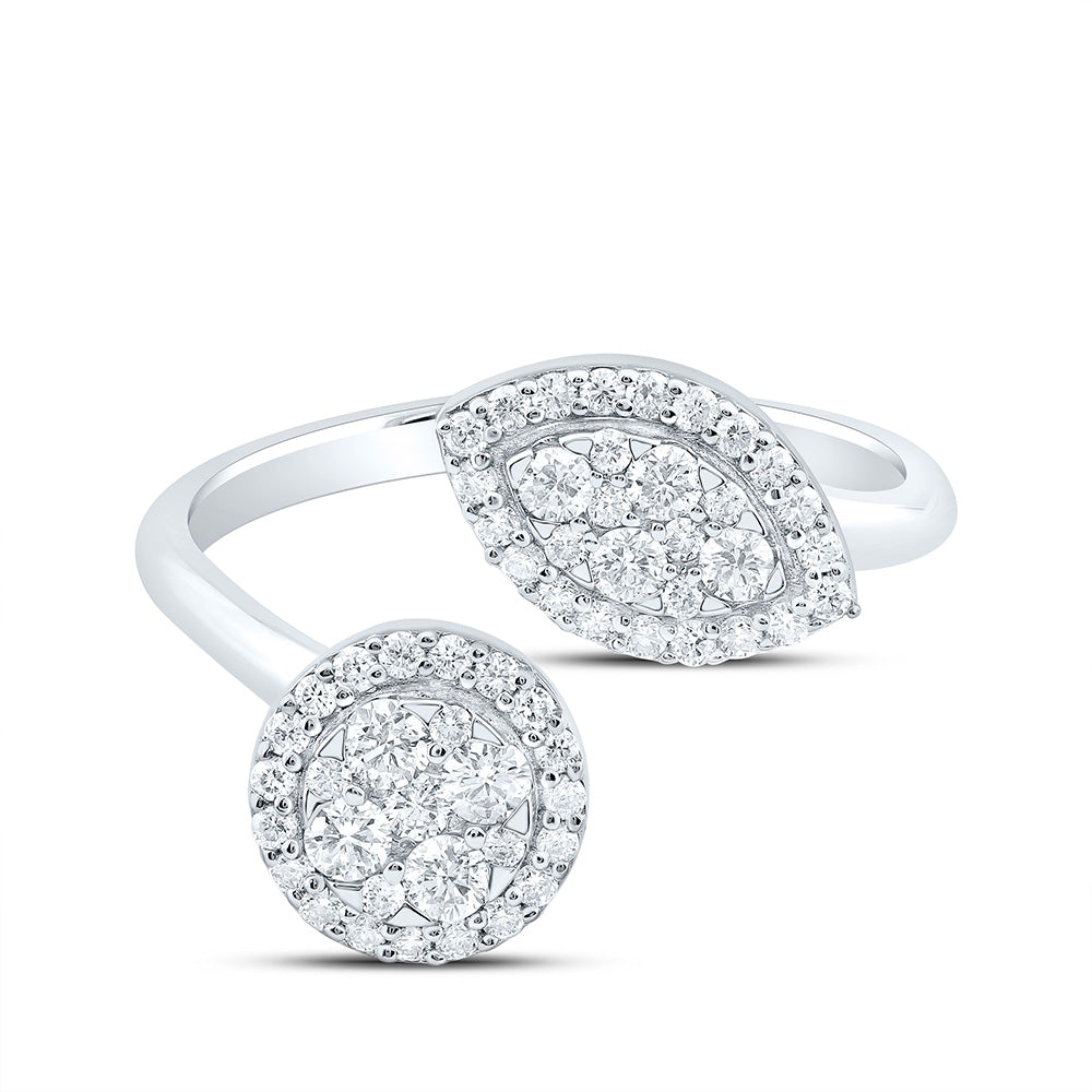 14K Yellow Or White Gold 1/2Cttw Natural Diamond Fashion Ring