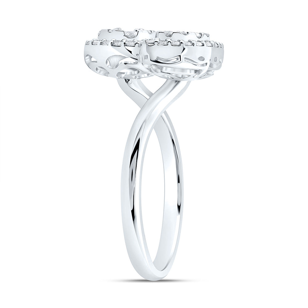 14K Yellow Or White Gold 1/2Cttw Natural Diamond Fashion Ring