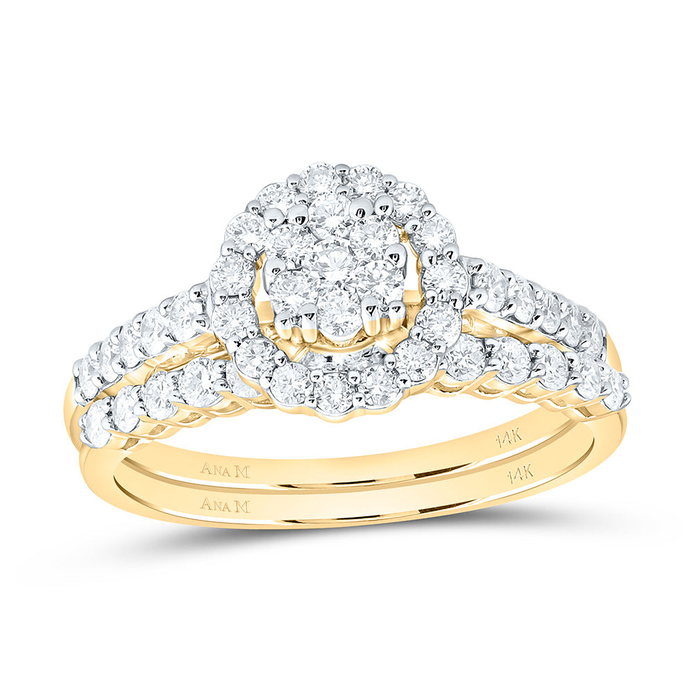 14K Yellow Or White Gold 7/8Cttw Natural Diamond Fashion Ring