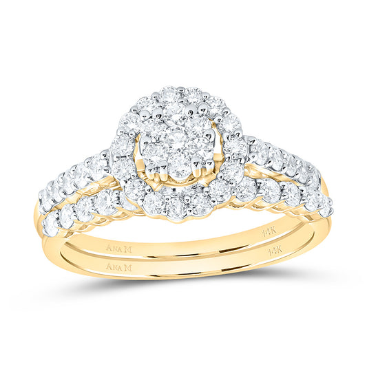 14K Yellow Or White Gold 7/8Cttw Natural Diamond Fashion Ring