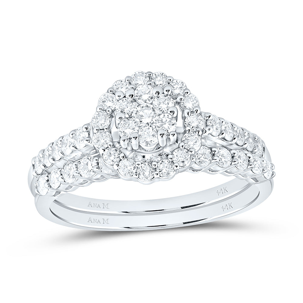 14K Yellow Or White Gold 7/8Cttw Natural Diamond Fashion Ring