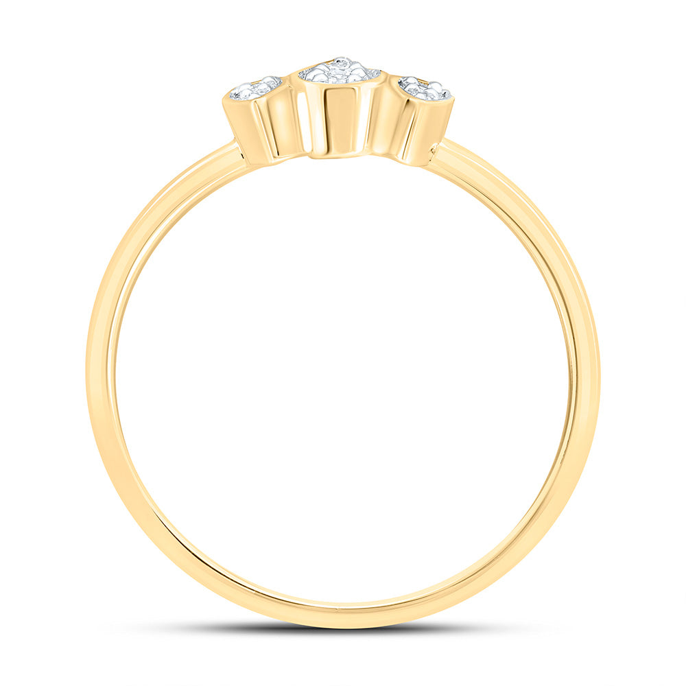 14K Yellow Or White Gold 1/10Cttw Natural Diamond Fashion Pear Ring