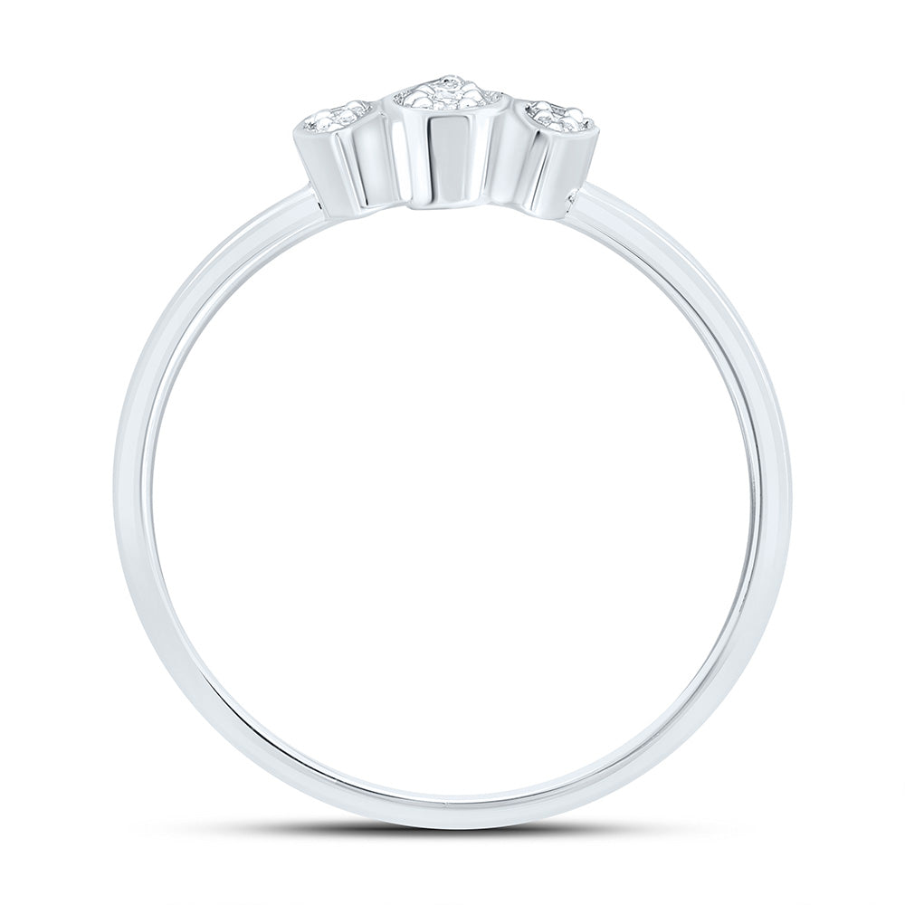 14K Yellow Or White Gold 1/10Cttw Natural Diamond Fashion Pear Ring